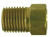 Midland Metal 12055 Straight Adapter, 5/16 in Inverted Flared x 3/8 in Male NPTF, Brass