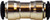Midland Metal 20723N Straight Union, 3 mm Push-In x 3 mm Push-In, Brass, Nickel-Plated