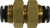 Midland Metal 825320C Bulkhead Union, 5/32 in Push-In x 5/32 in Push-In, Brass