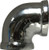 Midland Metal 45104 90 deg Elbow, 3/4 in 3/4 in, Bronze, Chrome-Plated