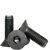 #1-64 x 1" Flat Head Socket Cap Screws, Thermal Black Oxide, Coarse, Partially Threaded, Alloy Steel, Qty 100