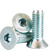 #10-24x5/8"(FT) - FLAT SOCKET CAPS COARSEALLOY ZINC-BAKECR+3, Qty 100