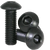 #10-24 x 1/4" Button Head Socket Cap Screws, Thermal Black Oxide, Coarse, Fully Threaded, Alloy Steel, Qty 100