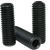 1/2"-13 x 1 1/4" Cup Point Socket Set Screws, Thermal Black Oxide, Coarse, Alloy Steel, Qty 100