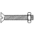 1/4"-20 x 3" Stove Bolts, Slotted Flat Head, Zinc Cr+3, Qty 100