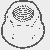 M16-2.00 Hex Flange Nut, Serrated, Zinc Cr+3, Class 8, Coarse, DIN 6923 / ISO 4161, Qty 50