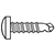 #8-18 x 3/4" Self Drilling Screws, Indent HWH TEKS/2, Zinc Cr+3, Qty 100