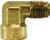Midland Metal 10500 90 deg Elbow, 1/4 in Male SAE 45 deg Flared x 1/4 in FNPTF, Brass