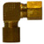 Midland Metal 18124B 90 deg Barstock Union Elbow, 1/4 in Compression x 1/4 in Compression, Brass