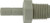 Midland Metal 20700P Straight Adapter, 3/16 in Push-In x 1/8 in MIP, Plastic