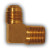Mid-America Fittings 249X5 90 deg Barstock Elbow, 5/16 in SAE 45 deg Male Flared x 1/8 in MPT, Brass