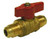 Midland Metal 935130 Gas Ball Valve, 1/2 in Nominal, Flared x Flared, Brass Body