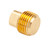 Mid-America Fittings LF109SD-2 Square Head Solid Plug, 1/8 in MPT, 0.58 in, Brass
