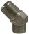 Stainless Adapters SS2503-04-04 45 deg Elbow, 1/4 in 37 deg JIC Male Flared x 1/4 in MNPT, Stainless Steel