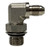 Midland Metal SS6801-04-06 90 deg Elbow, 1/4 in 37 deg JIC Male Flared x 3/8 in Male ORB, Stainless Steel