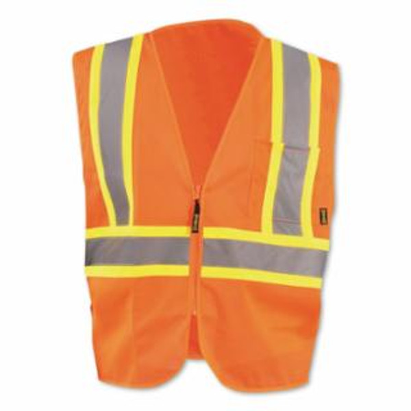 OCCUNOMIX CL 2 VEST  MESH  BEADEDTAPE  ZIP  2 POC  YEL-2X ECO-IM2TZ-OS