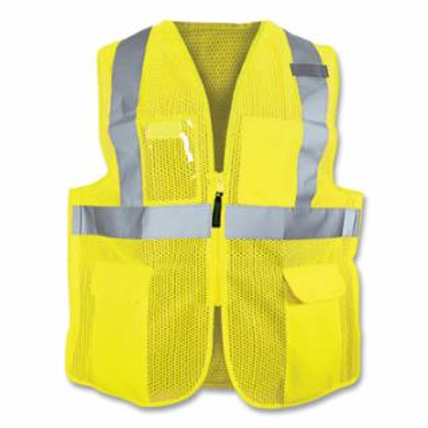 OCCUNOMIX PREM FLAME RESIST MESH VEST CL 2 YW 2X LUX-SSGC-YL/XL