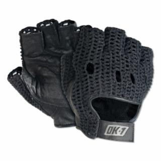OCCUNOMIX GLOVES HALF-FINGER MESHBACK LTHER PALM BLK XL OK-NWGS-BLK-M