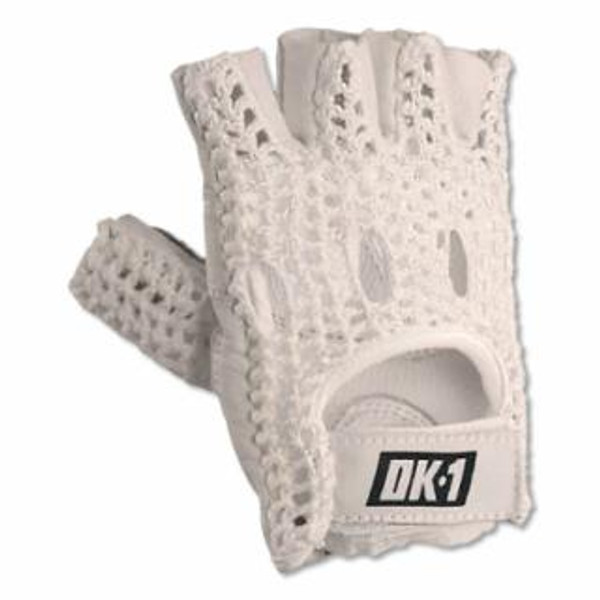 OCCUNOMIX GLOVES HALF-FINGER MESHBACK LTHER PALM WHITE L OK-NWGS-BLK-XL