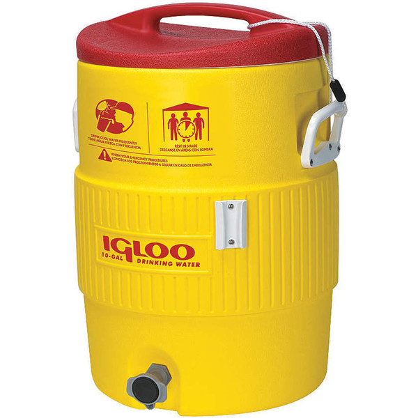 IGLOO Beverage Cooler,10 gal.,Yellow 48154