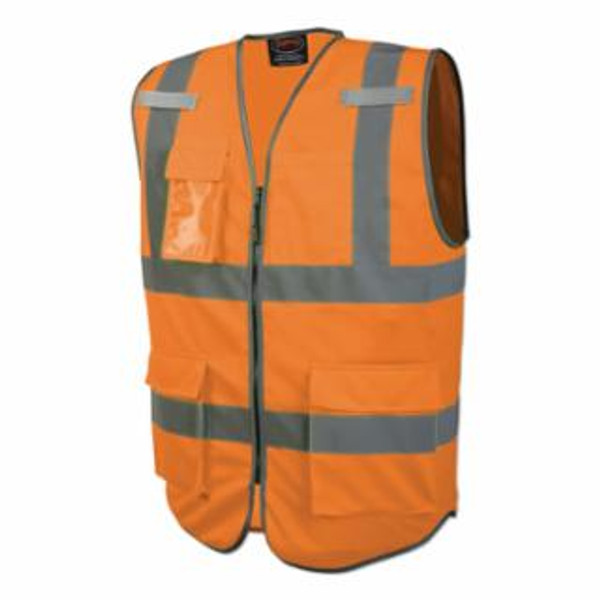 PIONEER 6958U ORANGE MULTI POCKET VEST V1023850U-3XL