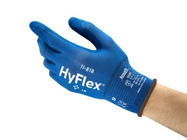 ANSELL 18G DK BLUE.NYLON LINER W/NAVY PALMCOAT