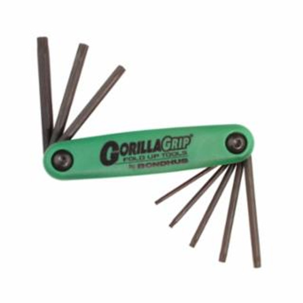 BONDHUS® T6-T25 GORILLA GRIP FOLDUP TORX TOOL SET