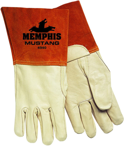 MCR SAFETY MUSTANG PREM COW GRAIN 5" BELL CUFF