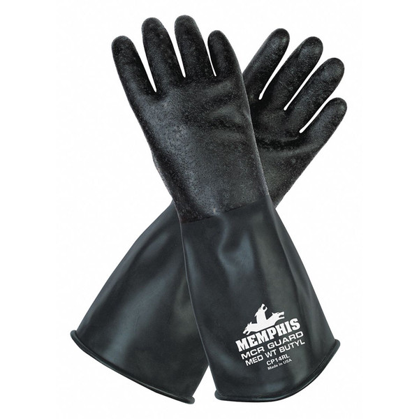 MCR SAFETY LARGE MCR GUARD 14" GLOVE 14 MIL ROUGH