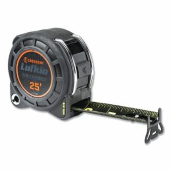 LUFKIN NITE EYE TAPE 25'X1-3/16" BLACK BLADE