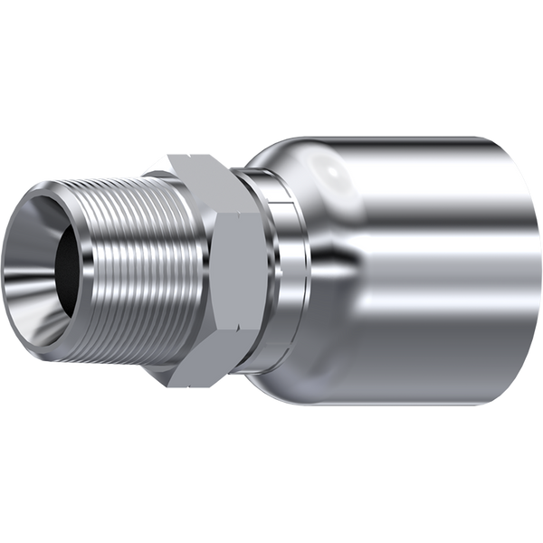SS 43: 3/4" Hose x 3/4" NPT Male Pipe Rigid