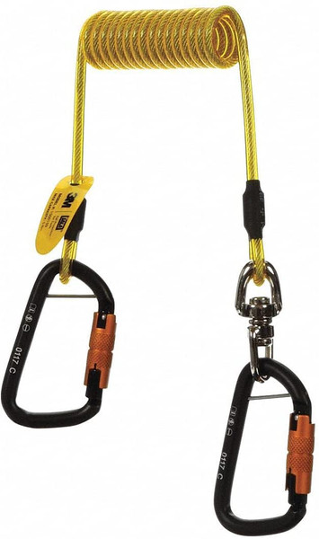 DBI-SALA Coil Tether,11-13/16" W,4" L,PK10 1500160