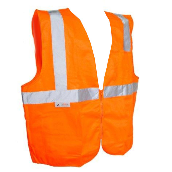 RADIANS ECON TPR/CL2 SOLID SAFETY VST/ZIP-ORG-3X