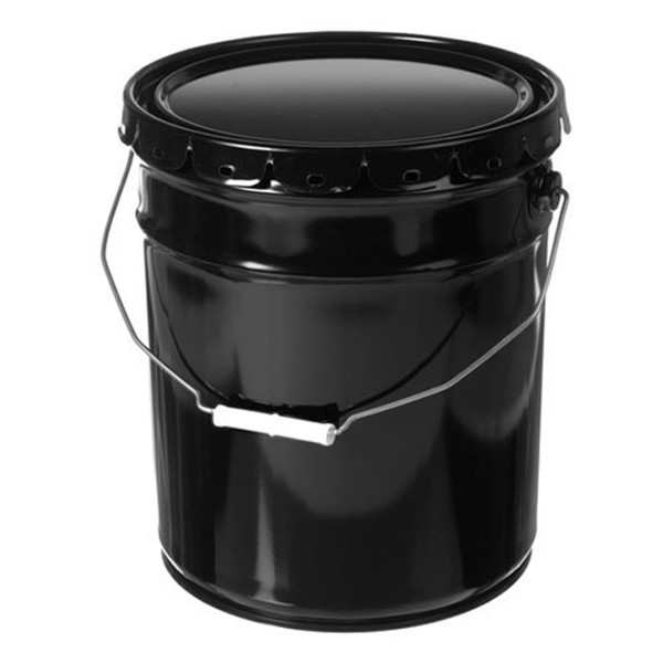 FREUND 5 GALLON BLACK OPEN HEADCAN W/COVER