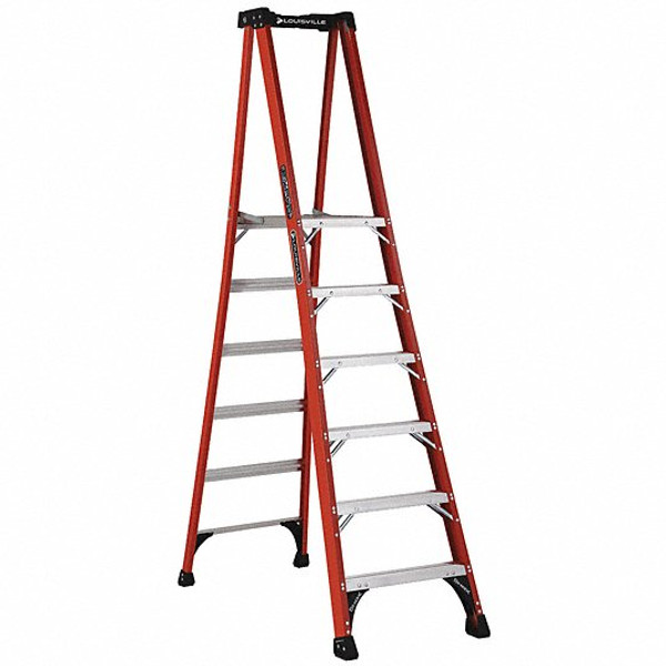LOUISVILLE LADDER TYPE 1AA FIBERGLASS PROPLATFORM LADDER 6'