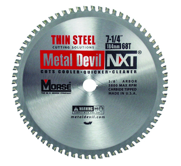 M.K. MORSE 7-1/4" 68 TOOTH THIN STLCUTTING CIRCULAR SAW BL
