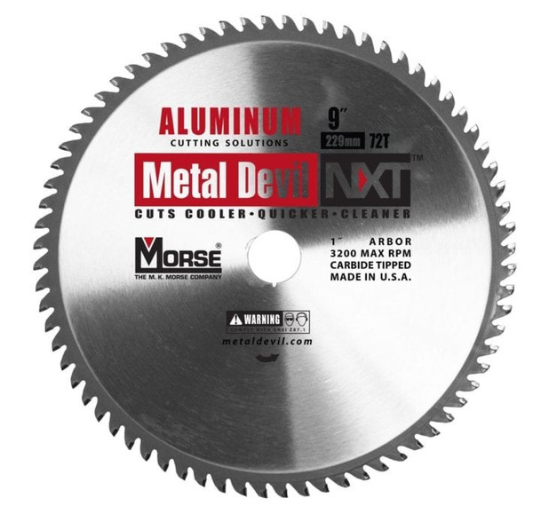 M.K. MORSE 9" X 72T NXT ALUMINUM CARD
