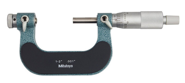 MITUTOYO 1-2" SCREW THREAD MICROMETER W/ANVIL SET