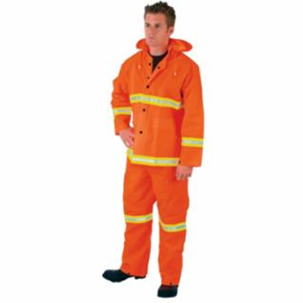 MCR SAFETY LARGE LUMINATOR PVC/POLYESTER 3 PIECE RAINSUIT