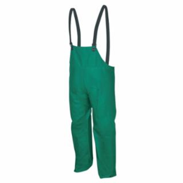 MCR SAFETY DOM .42MM- PVC/NYLON- BIB OVERALL- NO FLY- GREEN
