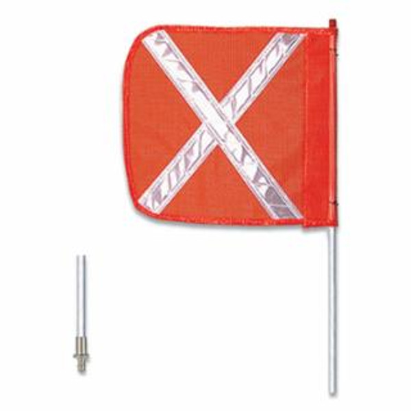 CHECKERS WARNING WHIP5'12" ORANGEFLAGWHT XQUICK DISC