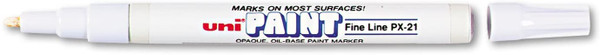UNI-PAINT Paint Marker, White, PK12 63713
