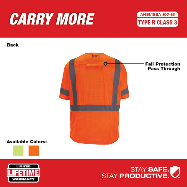 Milwaukee 48-73-5146 Class 3 High Visibility Safety Vests