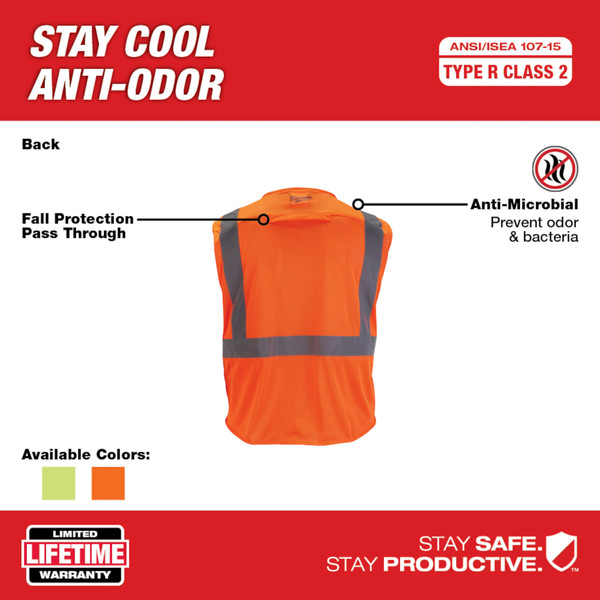 Milwaukee 48-73-5116 Class 2 High Visibility Mesh Safety Vest