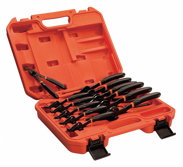 WESTWARD Retaining Ring Plier Set,0,45,90Deg,12pc 33HD61