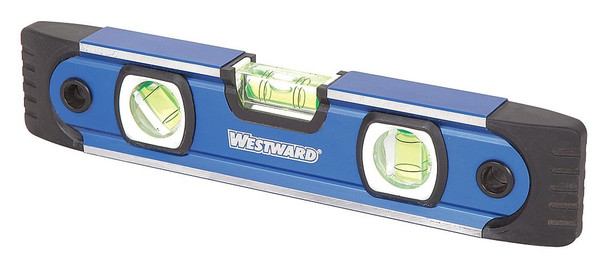 WESTWARD Magnetic Torpedo Level,9 In,3 Vials 4MRX2