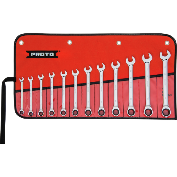 PROTO 12 PC COMBO NON-REVERSERATCHETING WRENCH 12 PT