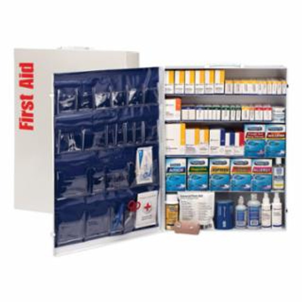 FIRST AID ONLY 5 SHELF FIRST AID ANSI B+ METAL CAB  WITH MEDS