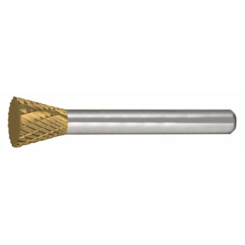 Alfa Tools B71278DTN SN-4 Carbide Burr Inverted Cone Double Cut Tin Coated