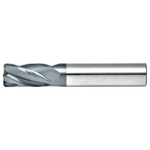 Alfa Tools I 3/8X3/8 4 FLUTE CORNER RADIUS SINGLE END ALTIN CARBIDE MILL 2